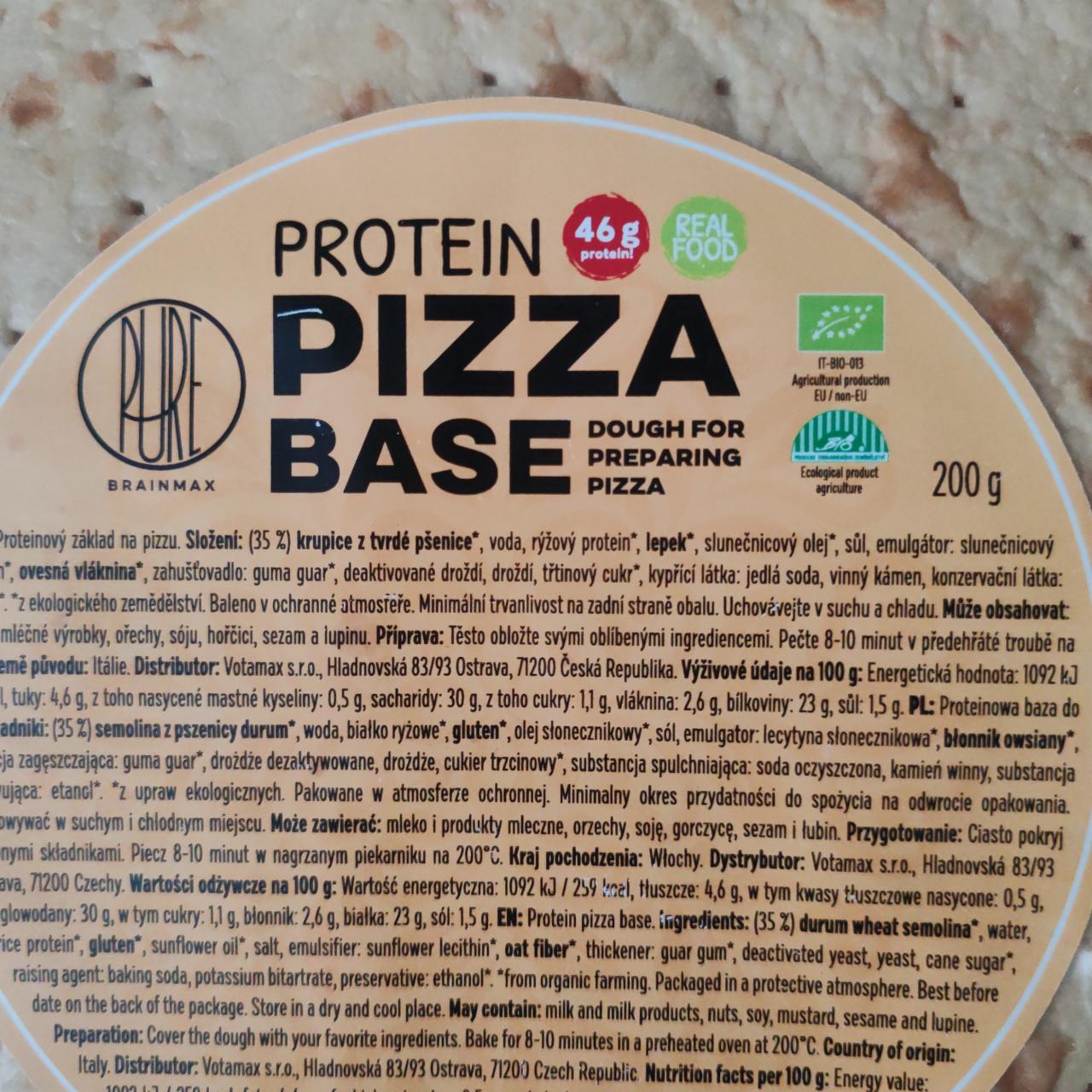 Fotografie - Protein pizza base Brainmax