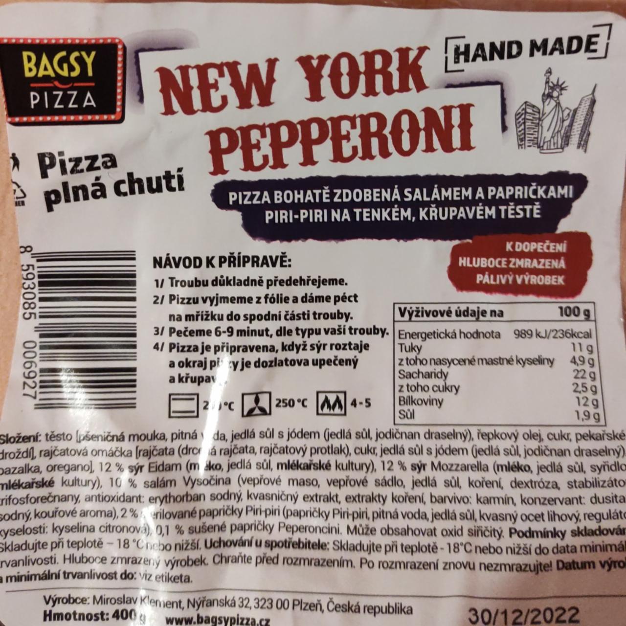 Fotografie - Pizza plné chuti New York Pepperoni Bagsy Pizza