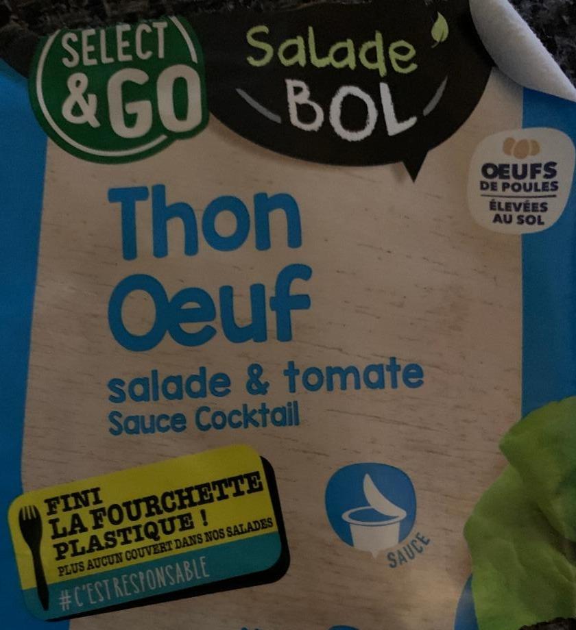 Fotografie - Salade Bol Thon œuf salade & tomate Sauce coktail Select & Go