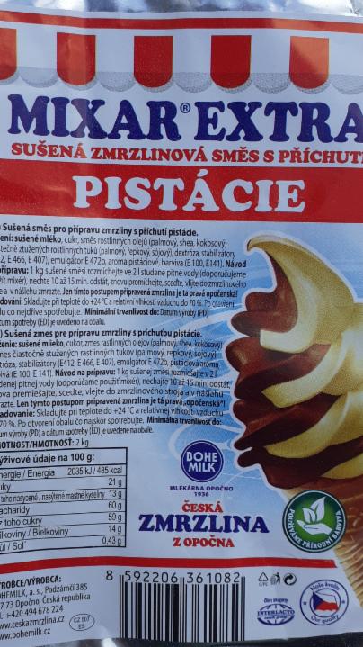 Fotografie - Mixar extra sušená zmrzlinová směs s příchutí pistácie Bohemilk česká zmrzlina z Opočna
