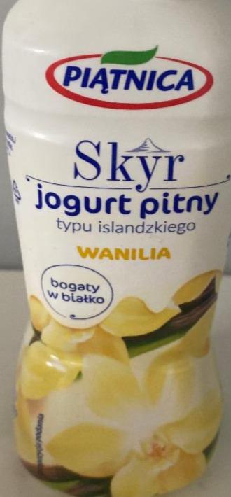 Fotografie - Skyr jogurt pitny typu islandzkiego wanilia Piątnica