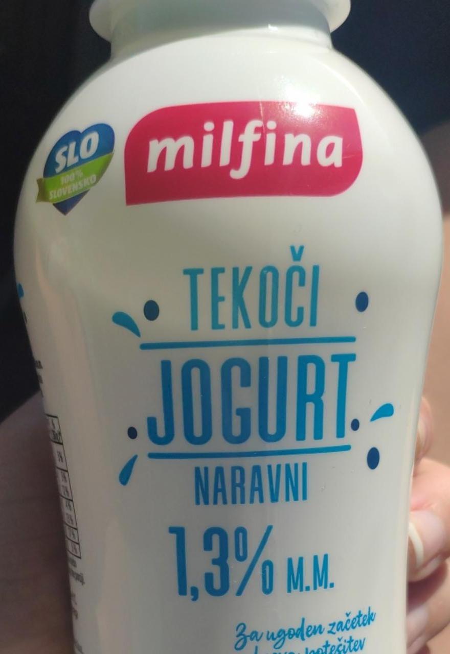 Fotografie - Tekoči jogurt naravni 1,3% Milfina