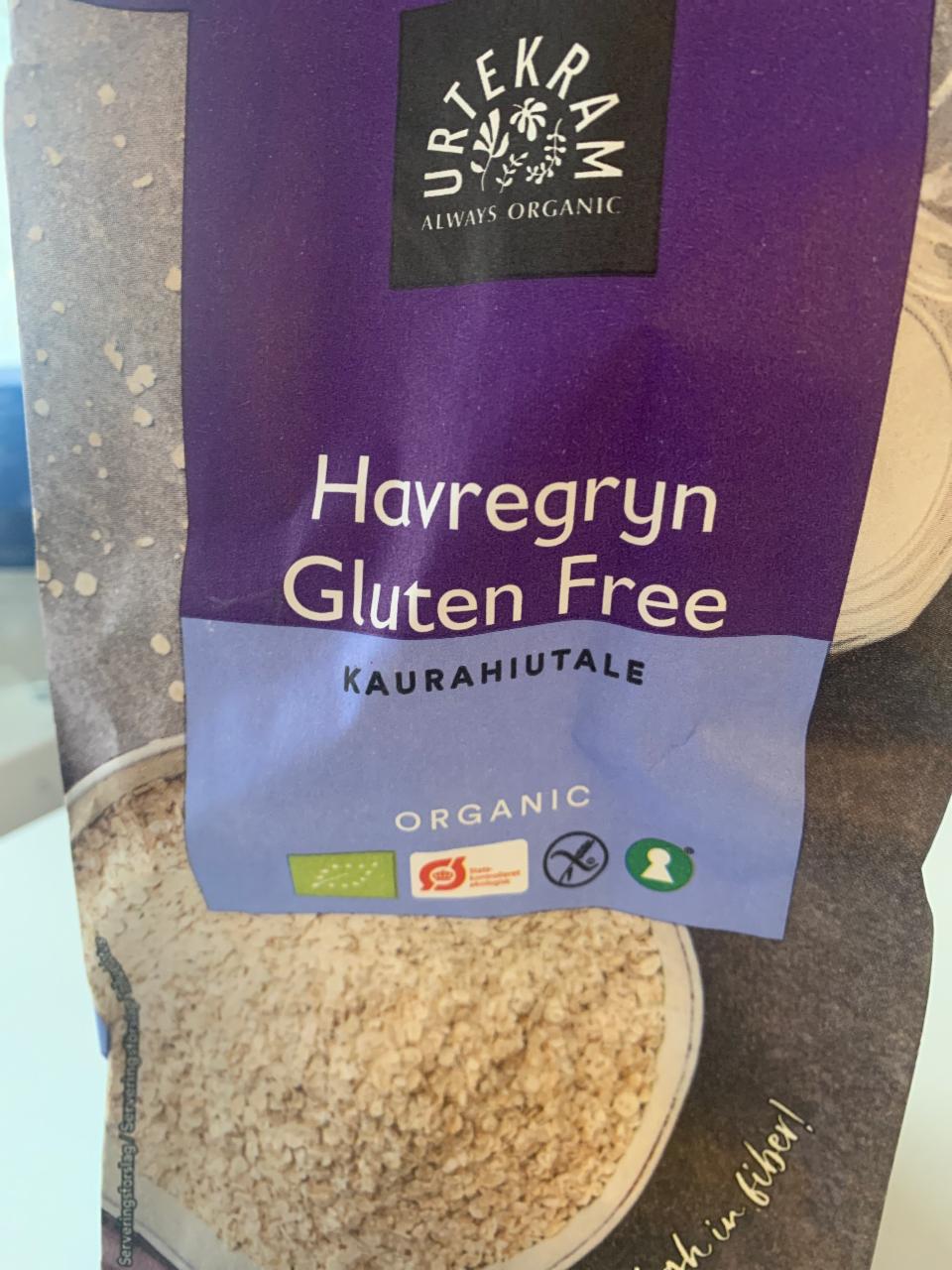 Fotografie - Organic Havregryn gluten free kaurahiutale Urtekram