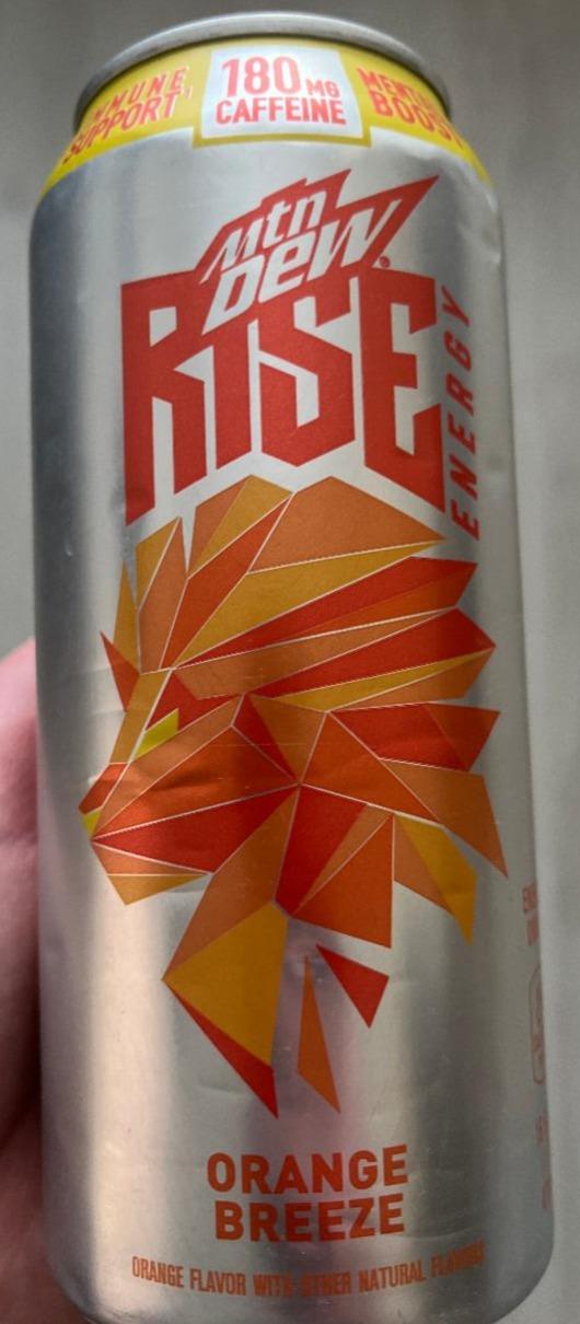 Fotografie - Mtn Dew Rise Energy Drink Orange Breeze