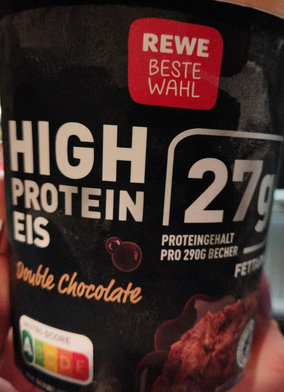 Fotografie - High protein eis double chocolate Rewe beste wahl