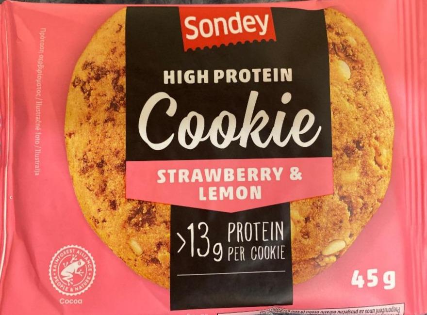 Fotografie - High Protein Cookie strawberry & lemon Sondey
