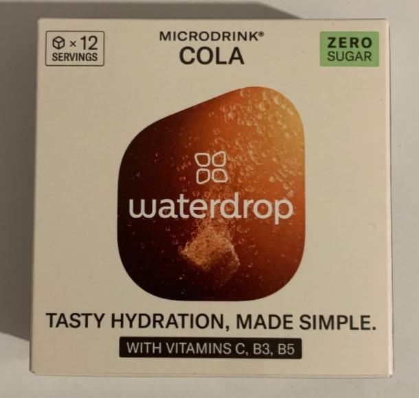 Fotografie - Microdrink Cola Zero sugar Waterdrop