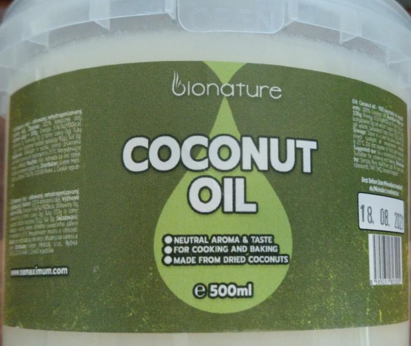 Fotografie - Coconut oil bionature namaximum