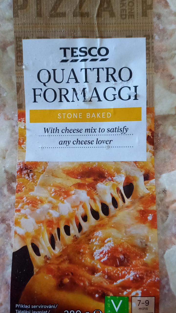 Fotografie - Pizza Quattro Formaggi stone baked Tesco