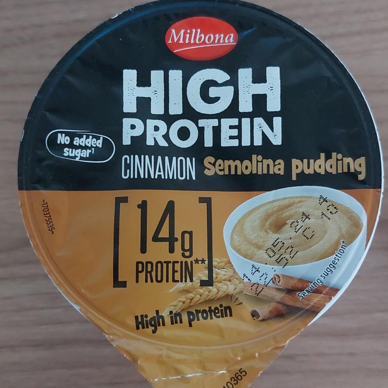 Fotografie - High Protein Cinnamon Semolina Pudding Milbona