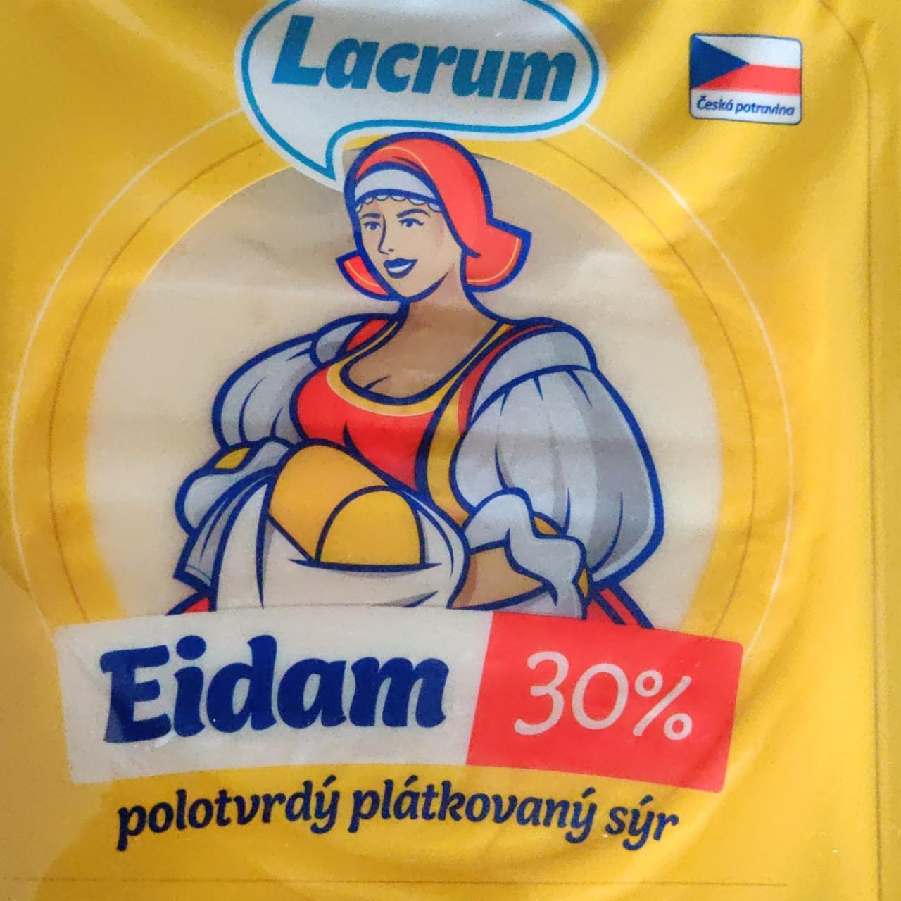 Fotografie - Eidam 30% polotvrdý plátkový sýr Lacrum