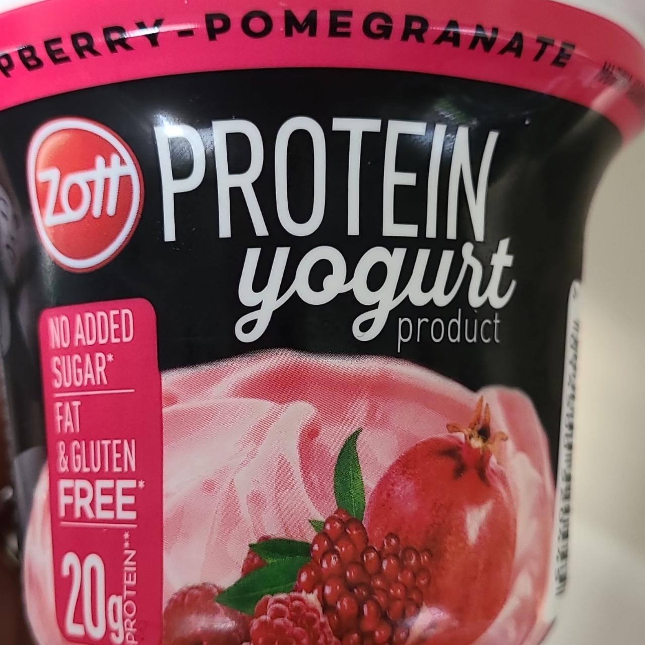 Fotografie - Protein yogurt product Raspberry-Pomegranate Zott