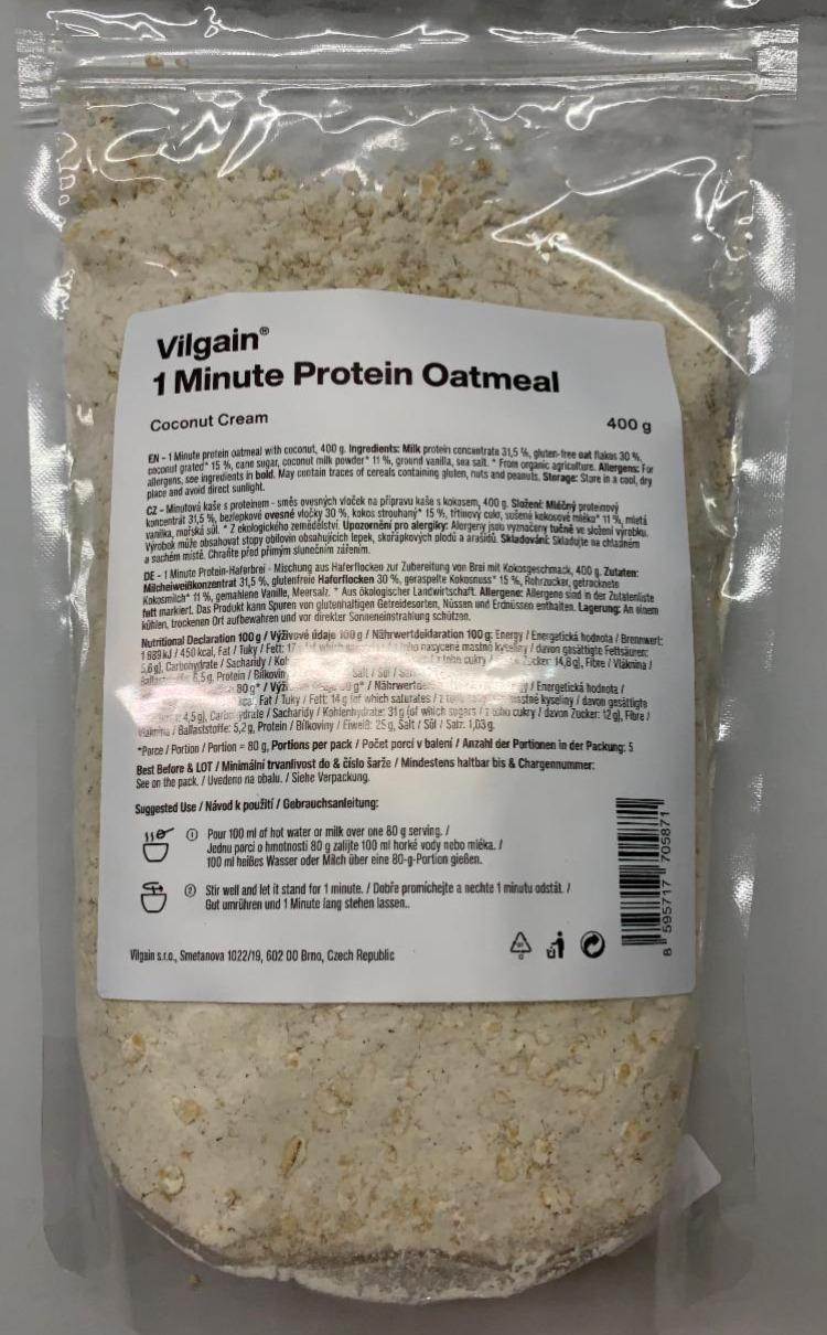 Fotografie - 1 Minute Protein Oatmeal Coconut Cream Vilgain