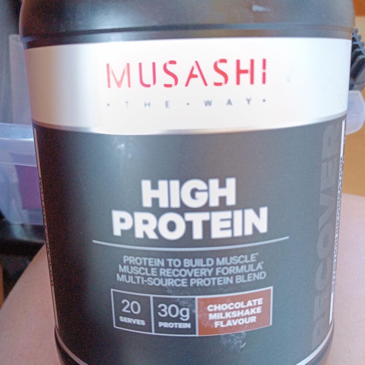Fotografie - High Protein Chocolate Milkshake Flavour Musashi