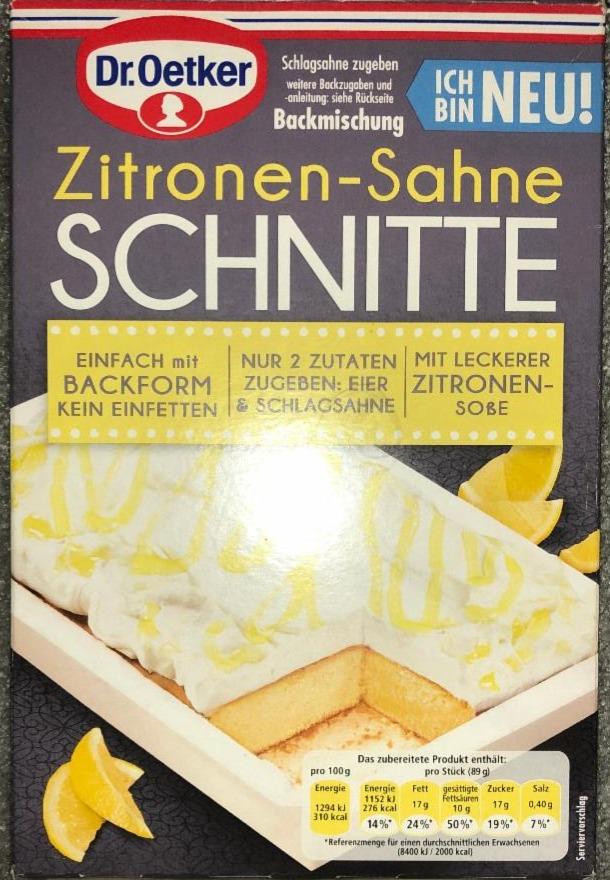 Fotografie - Zitronen-Sahne Schnitte Dr. Oetker