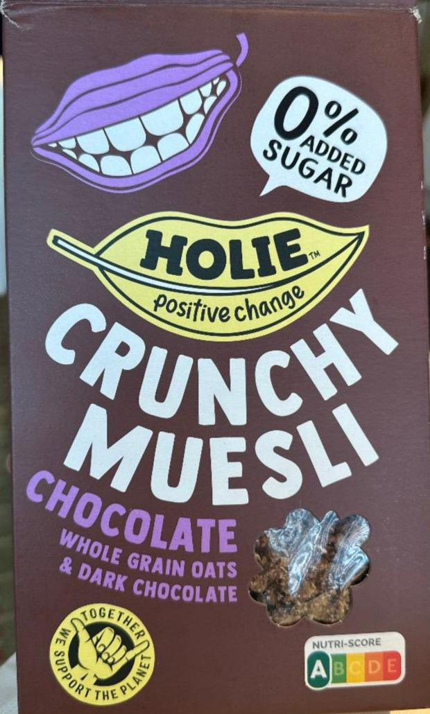 Fotografie - Crunchy Muesli Chocolate Whole grain oats & Dark chocolate Holie