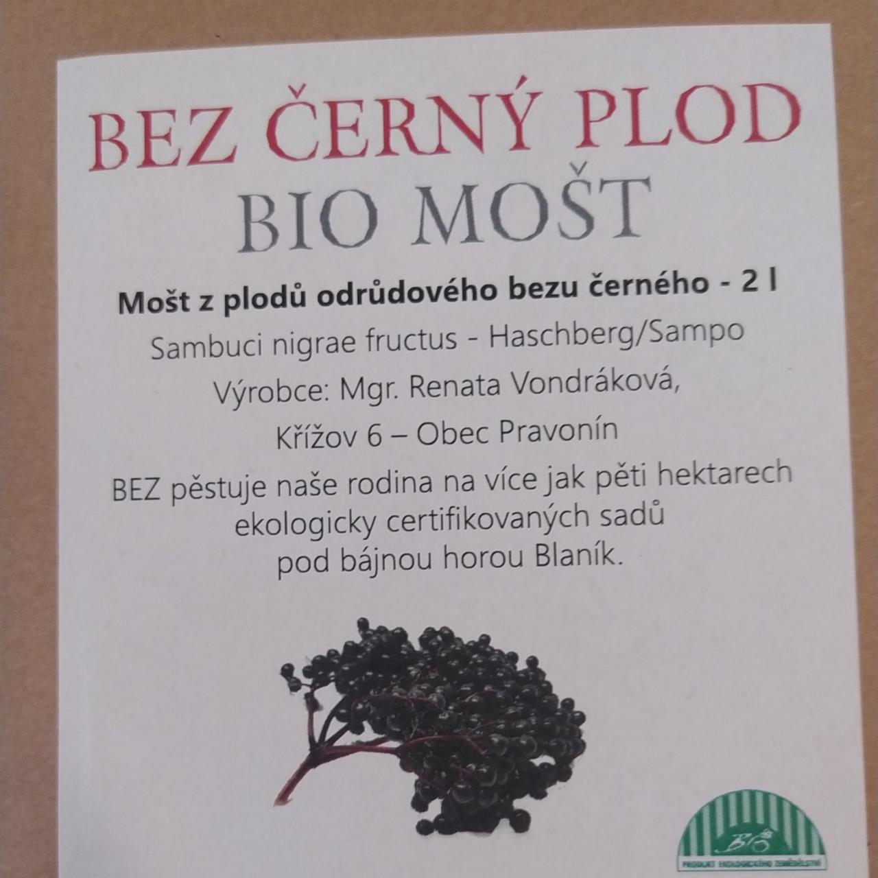 Fotografie - Bio mošt Bez černý plod Mgr. Renata Vondráková
