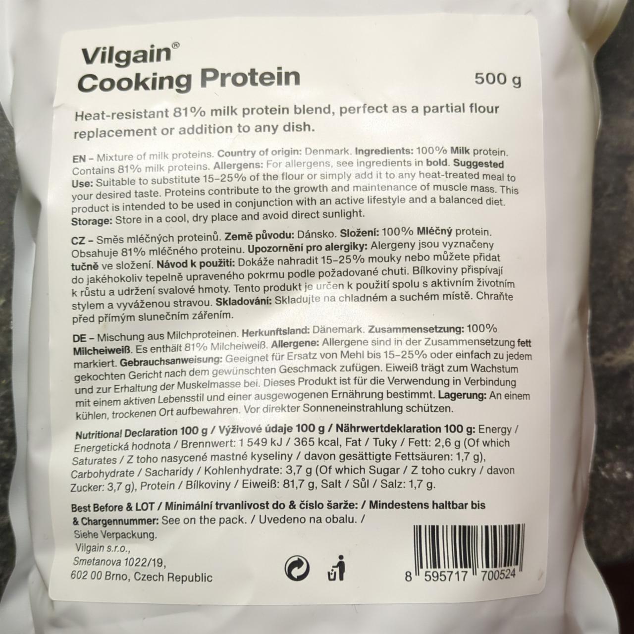 Fotografie - Cooking Protein Vilgain