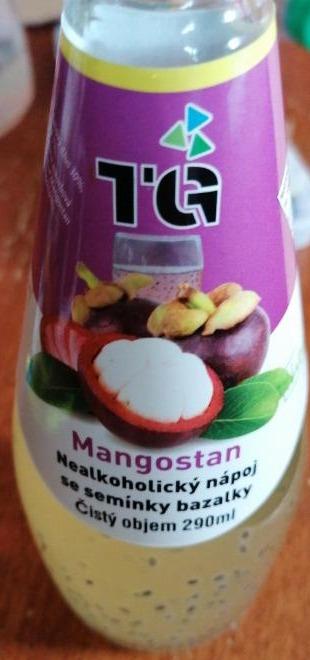 Fotografie - Mangostan nealkoholický nápoj se semínky bazalky TG