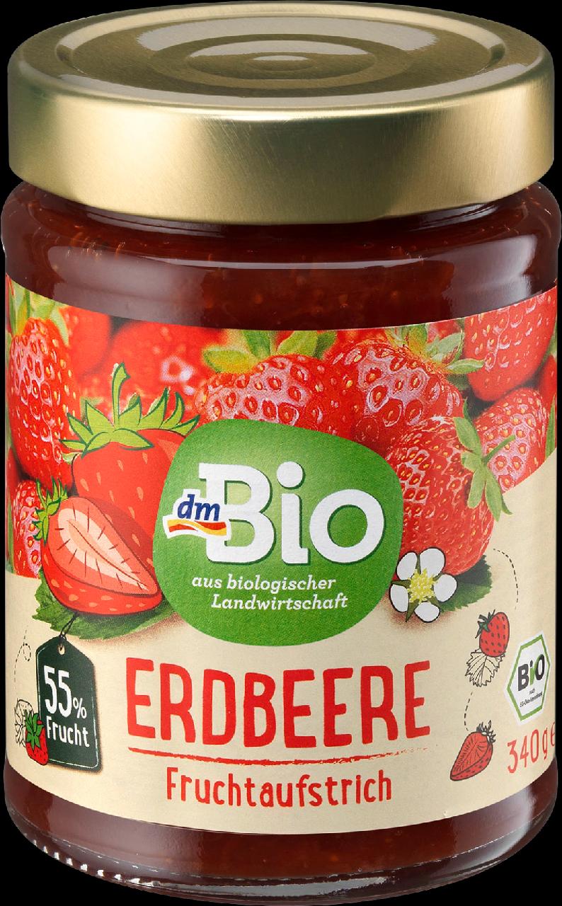 Fotografie - Erdbeere fruchtaufstrich (bio ovocná pomazánka jahodová) dmBio