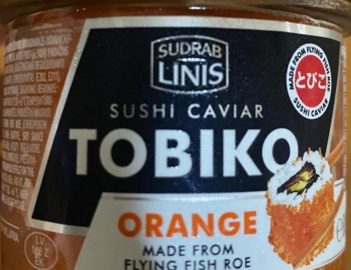 Fotografie - Tobiko sushi caviar orange Sudrab Linis