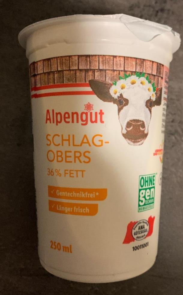 Fotografie - Schlagobers 36% Fett Alpengut