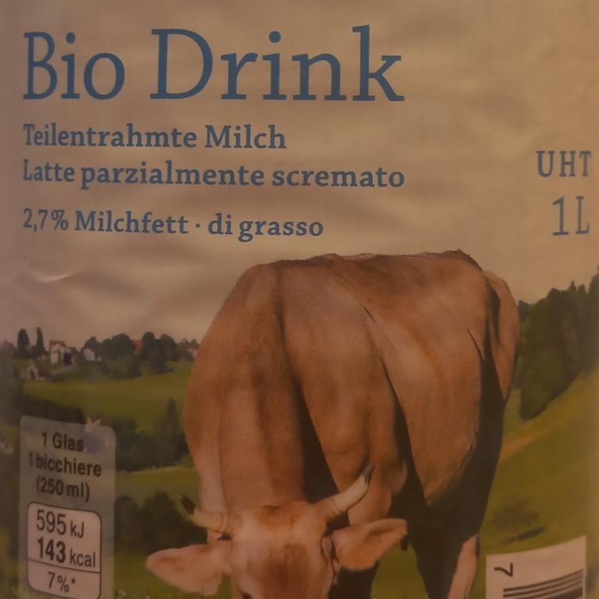 Fotografie - Bio Drink Teilentrahmte Milch 2.7% Coop Naturaplan