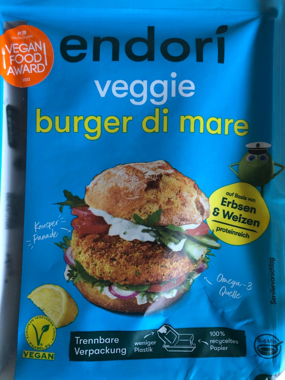 Fotografie - Veggie burger di mare Endori