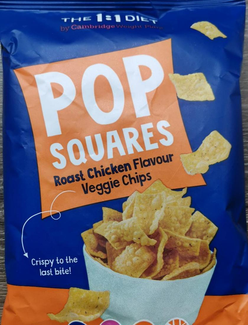 Fotografie - Pop squares Roast chicken flavour veggie chips The 1:1 diet