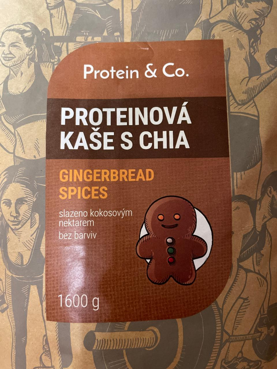 Fotografie - Proteinová kaše s chia gingerbread spices Protein & Co.