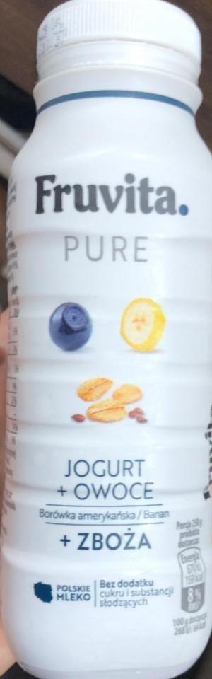 Fotografie - Pure jogurt+owoce borówka amerykańska/banan Fruvita