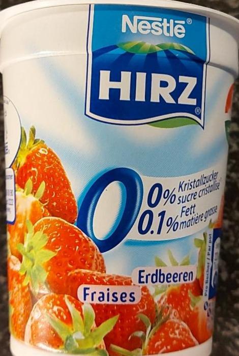 Fotografie - Hirz Joghurt 0.1% Fett Erdbeeren