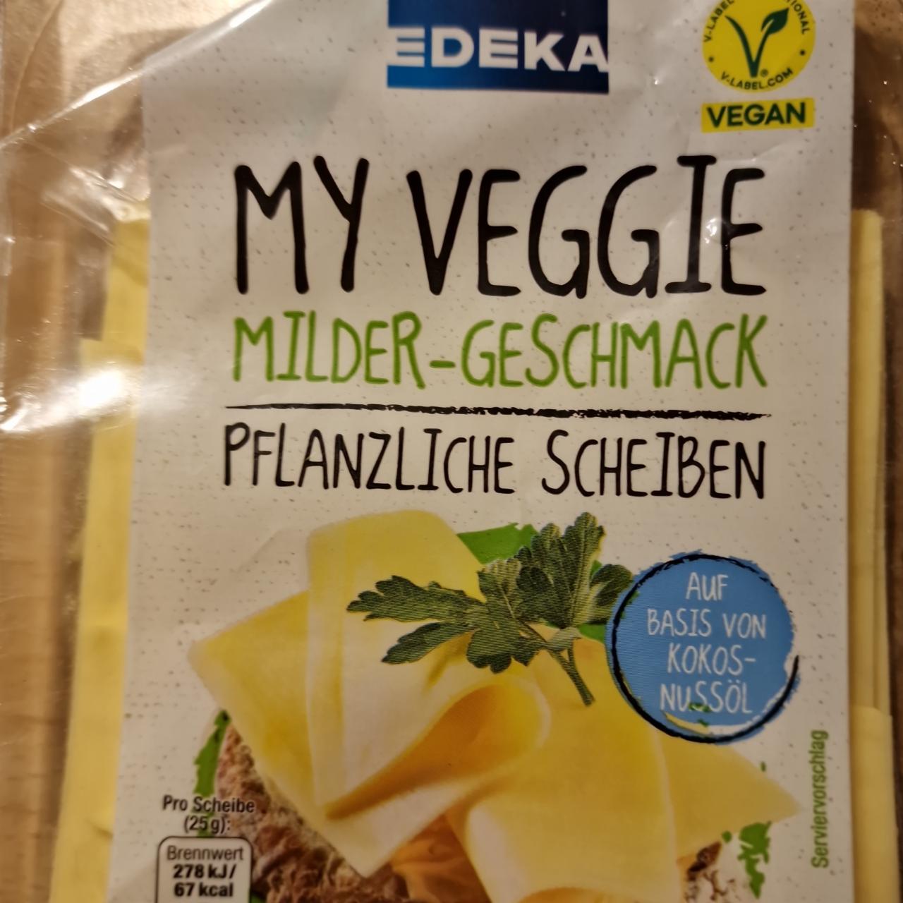 Fotografie - My Veggie Milder-Geschmack Pflanzliche Scheiben Edeka