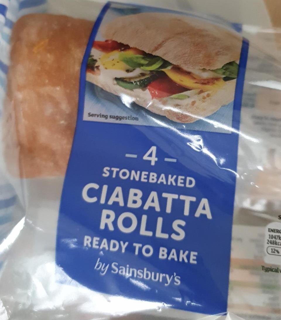 Fotografie - 4 Stonebaked Ciabatta Rolls by Sainsbury's