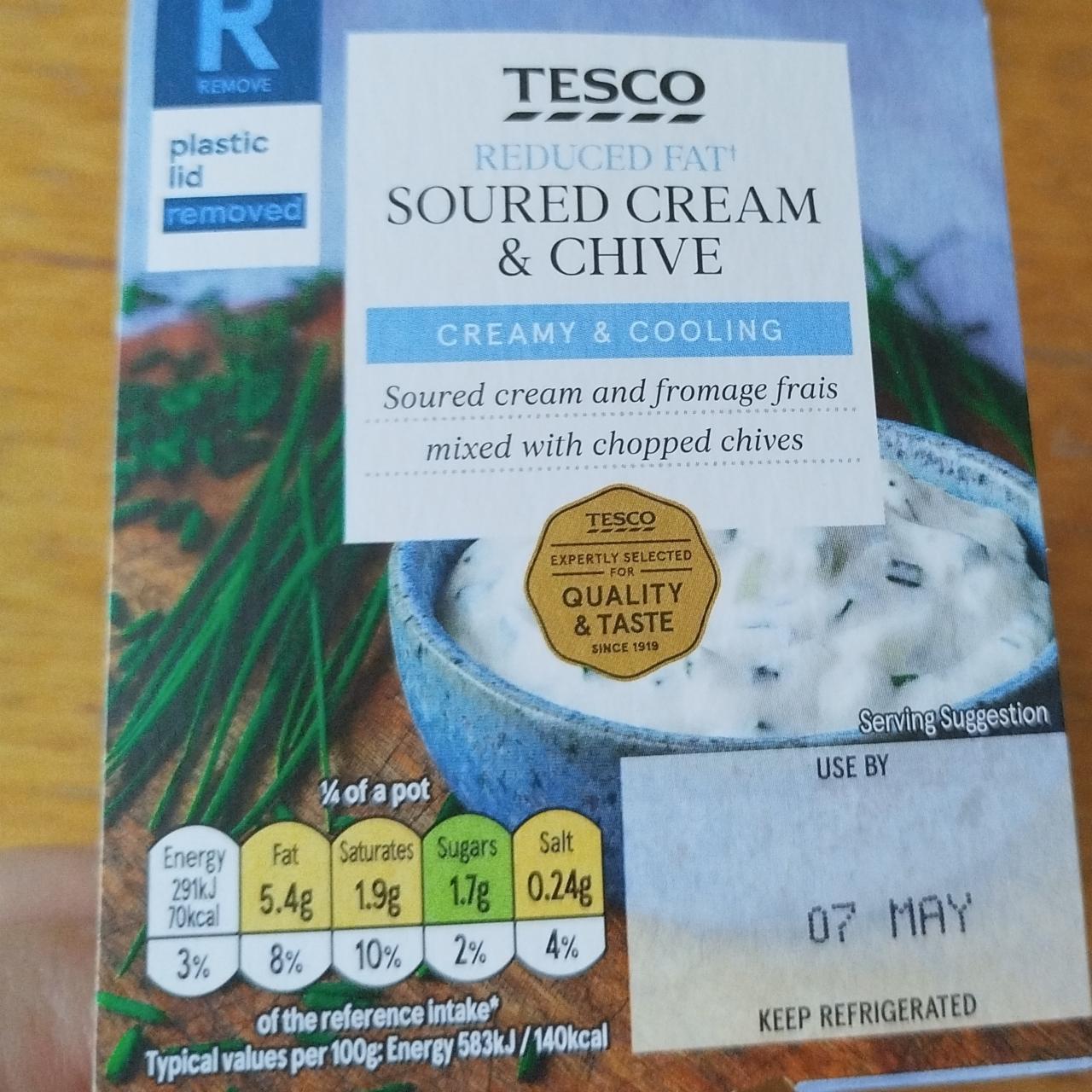 Fotografie - Soured Cream & Chive Reduced Fat Tesco