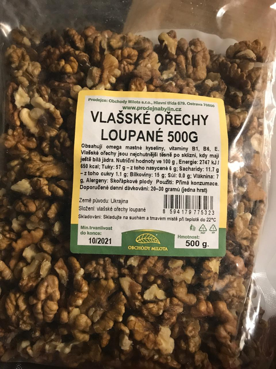 Fotografie - Vlašské ořechy loupané ProdejnaBylin.cz