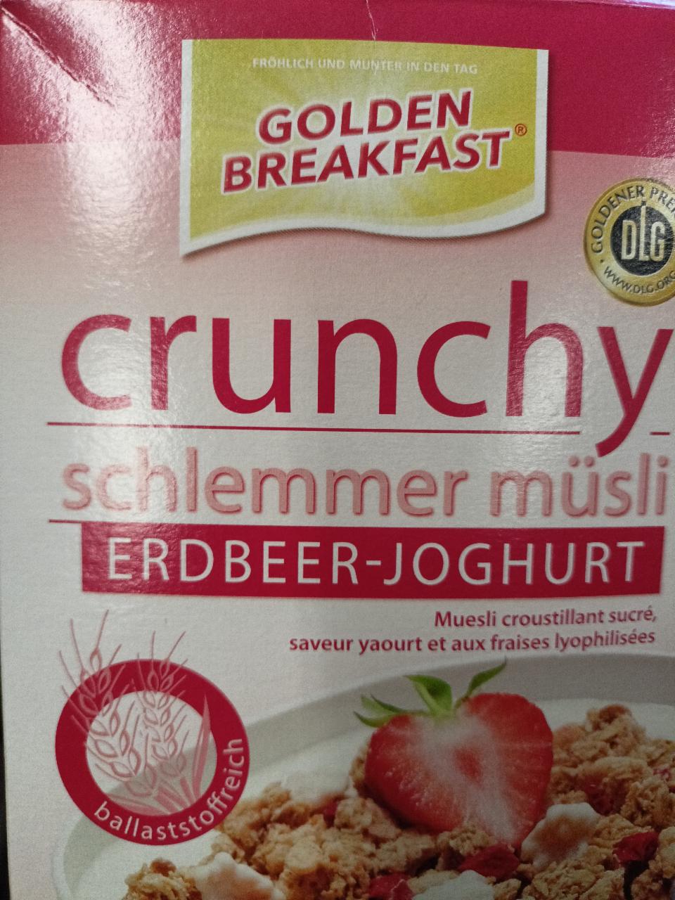 Fotografie - Crunchy schlemmer müsli erdbeer joghurt Golden Breakfast