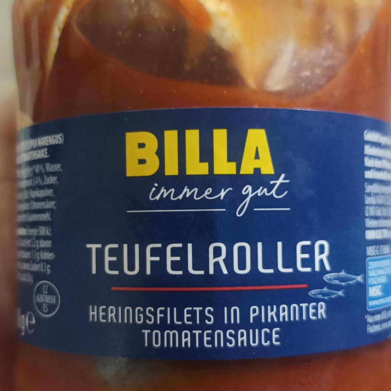 Fotografie - TeufelRoller heringsfilets in pikanter tomatensauce Billa
