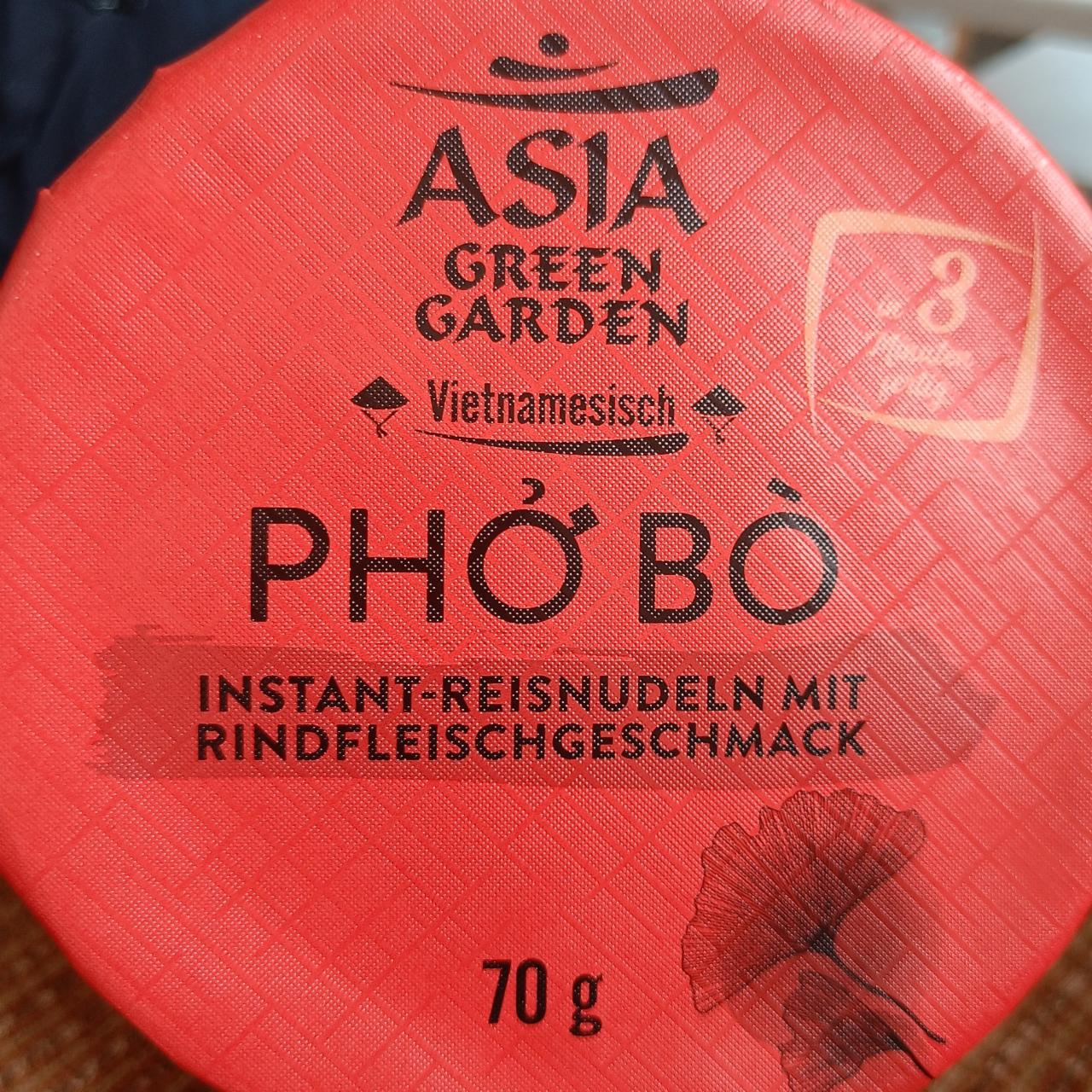Fotografie - Pho Bo Instant-Reisnudeln mit Rindfleischgeschmack Asia Green Garden