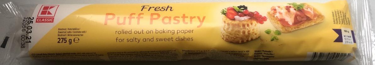 Fotografie - Fresh Puff Pastry K-Classic