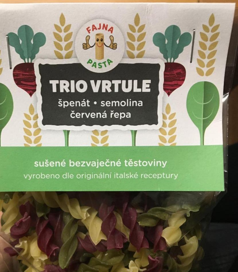 Fotografie - Trio vrtule (špenát, semolina, červená řepa) Fajna pasta