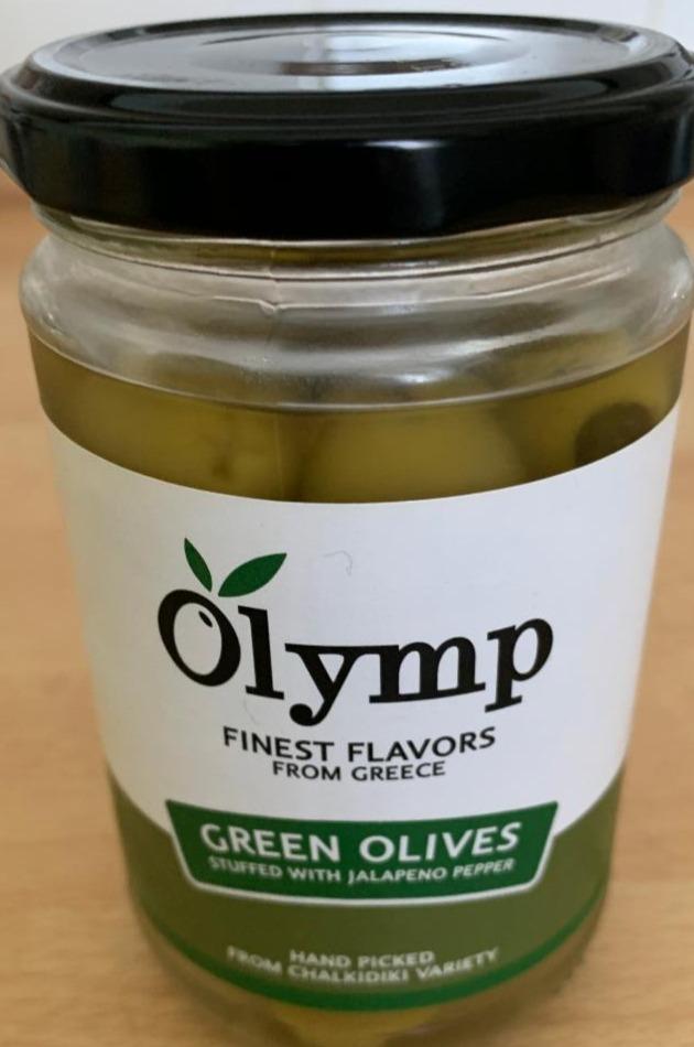 Fotografie - Green olives stuffed with Jalapeno Pepper Olymp