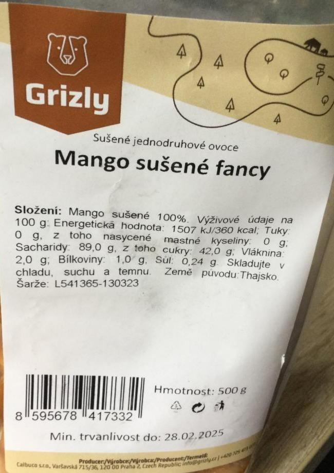 Fotografie - Mango sušené fancy Grizly