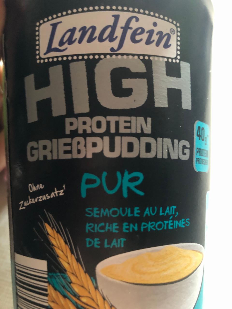 Fotografie - High protein Griesspudding pur Landfein