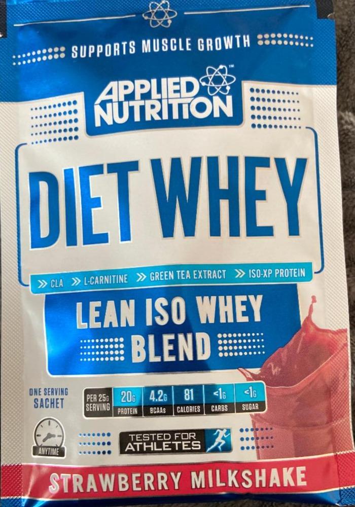 Fotografie - Diet Whey Protein Strawberry milkshake Applied Nutrition