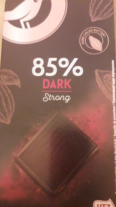 Fotografie - Czekolada gorzka dark strong 85% Auchan