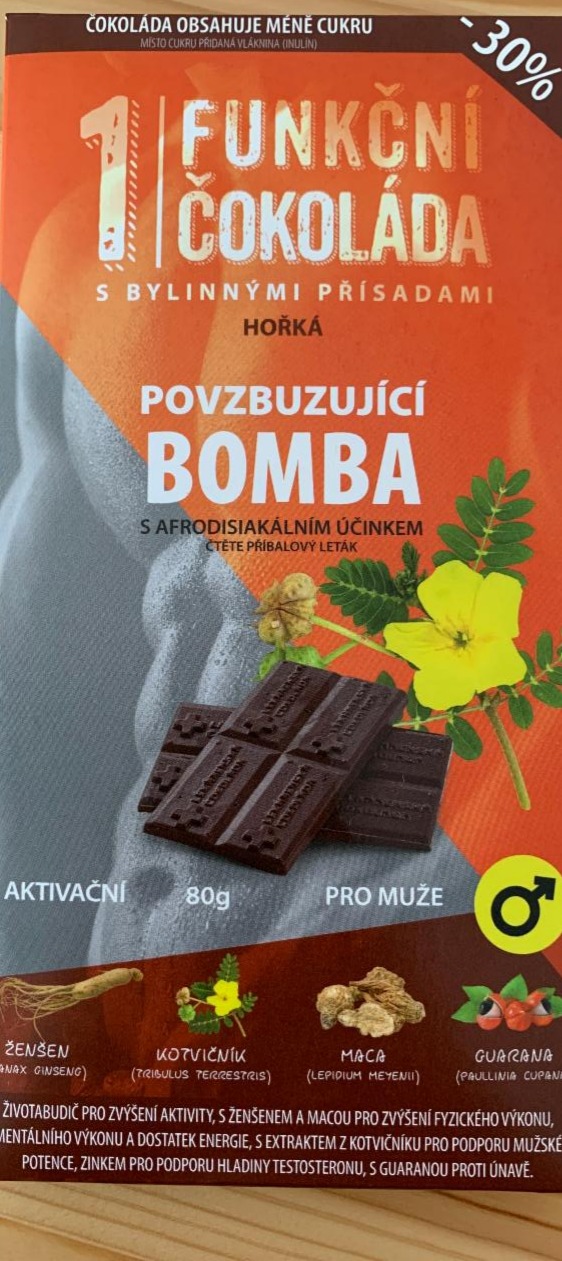 Fotografie - Funkční čokoláda Povzbuzujíci bomba pro muže