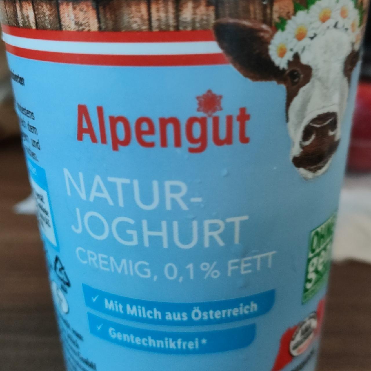Fotografie - Alpengut Natur-joghurt Cremig, 0,1% Fett