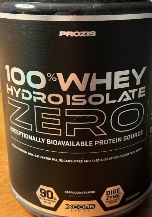 Fotografie - 100% Whey hydro isolate zero Cappuccino flavour Prozis