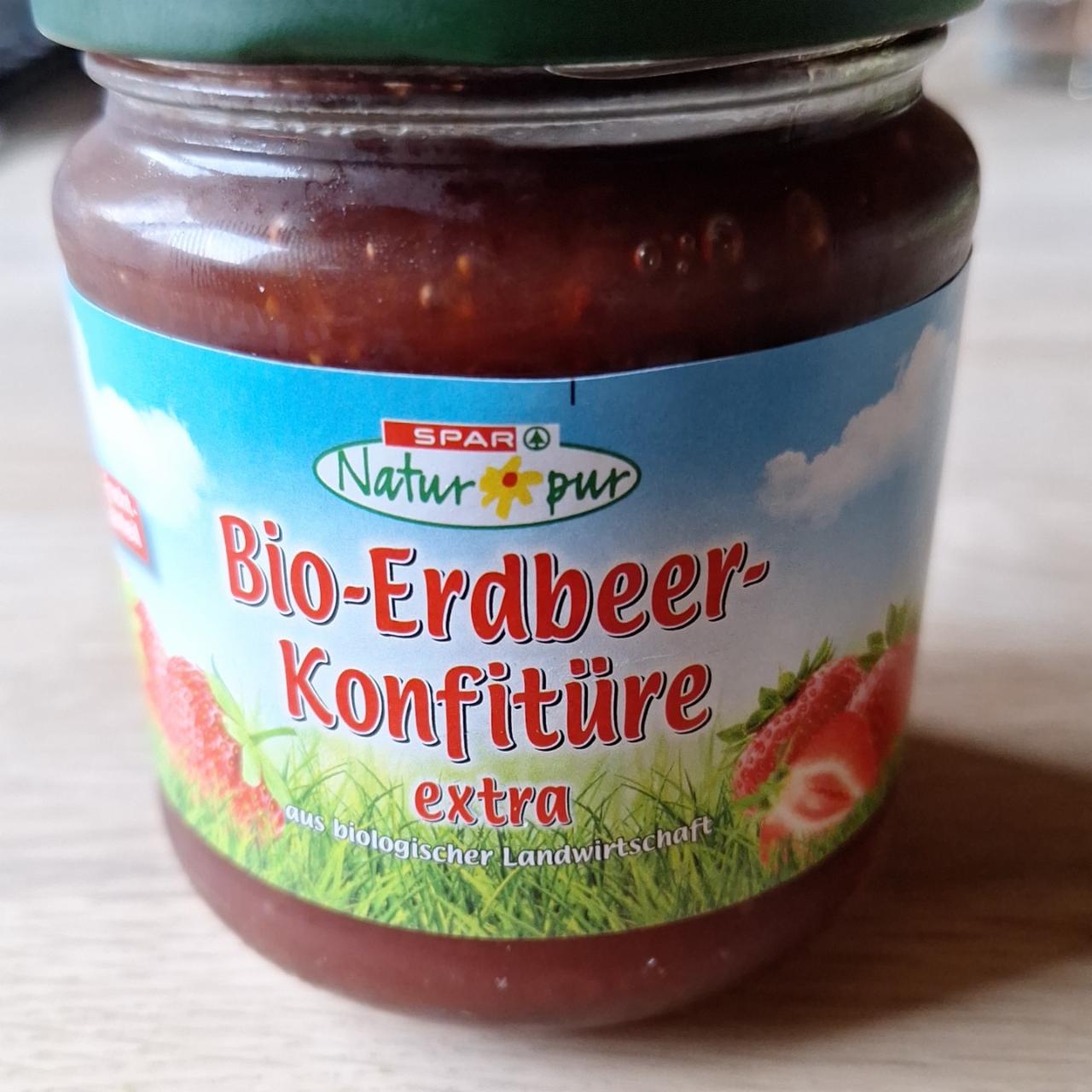 Fotografie - Bio-Erdbeer-Konfitüre extra Spar Natur pur